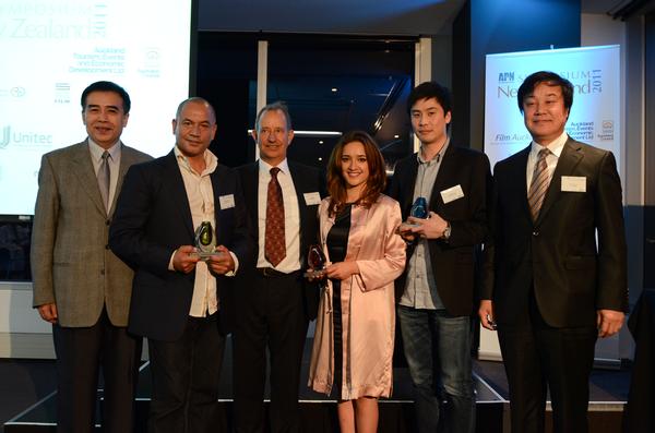 Oliver Chen, Temuera Morrison, Paul Carran, Keisha Castle-Hughes, Stephen Kang and CY Lee.